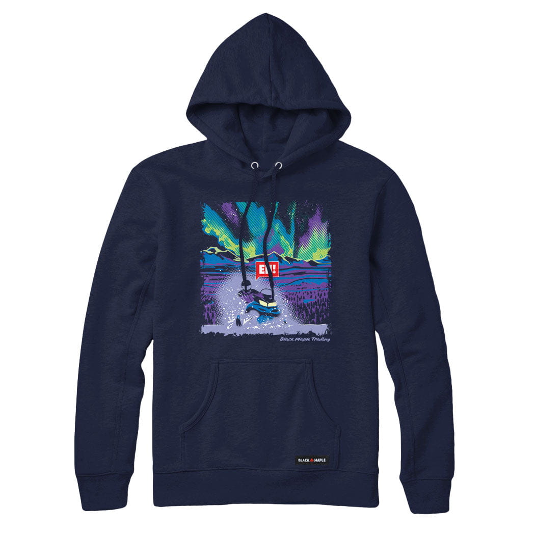 Eh! Snowmobile Northern Lights Sweatshirt or Hoodie – Black Maple
