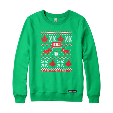 Eh! Ugly Christmas Faux-Knit Sweater Sweatshirt or Hoodie