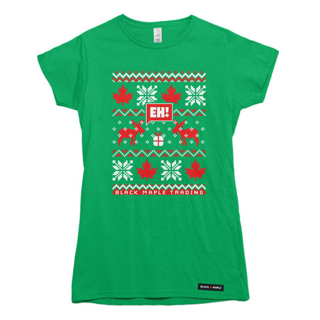 Eh! Ugly Christmas Faux-Knit Sweater T-shirt
