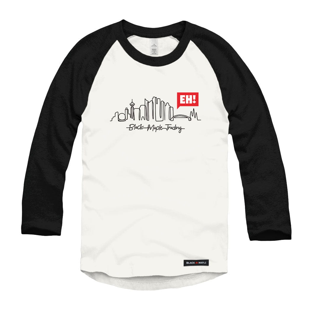 Eh! Vancouver Skyline Raglan Baseball Shirt