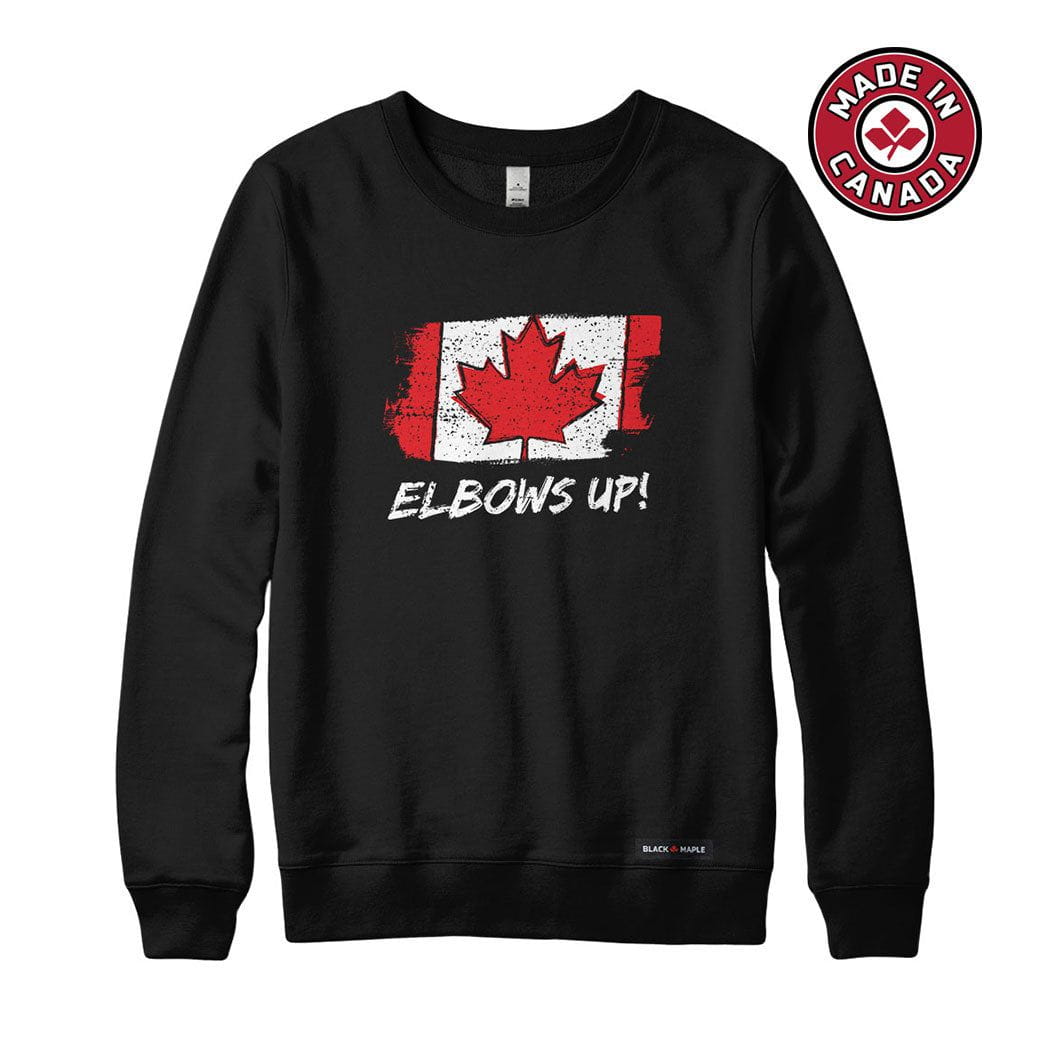 Elbows Up Canada Flag Sweatshirt or Hoodie