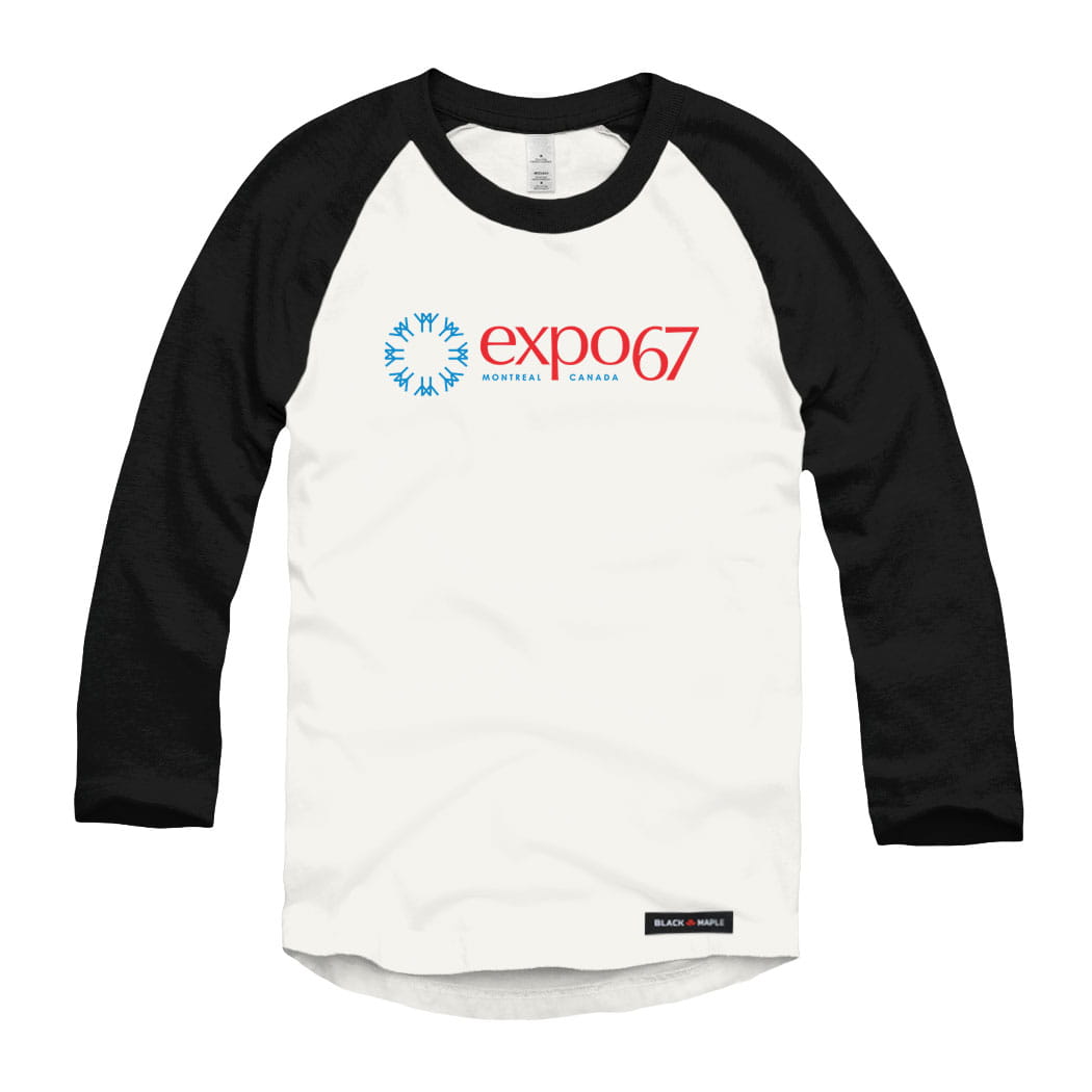 Expo 67 Horizontal Coloured Logo Raglan Baseball Shirt