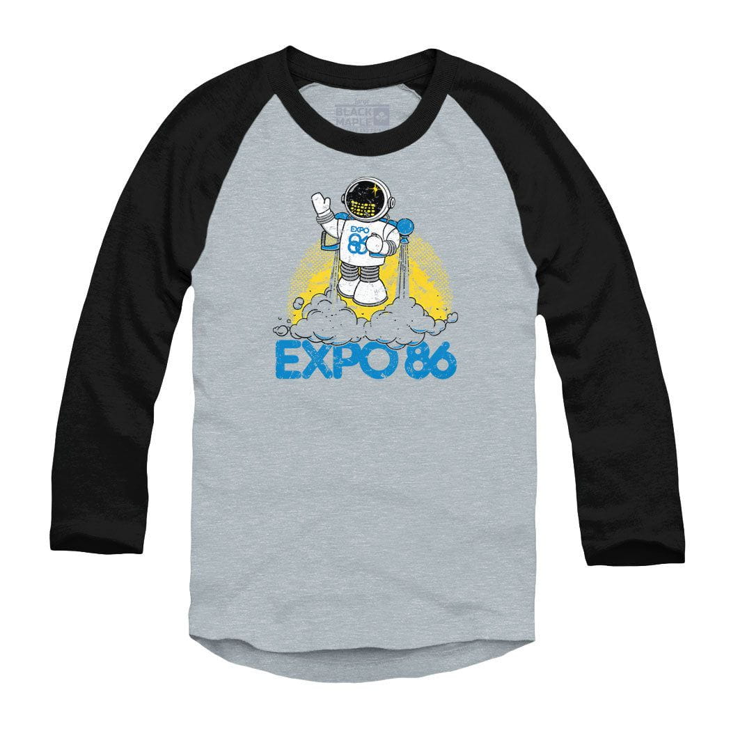 Expo 86 Ernie Jetpack Raglan Baseball Shirt