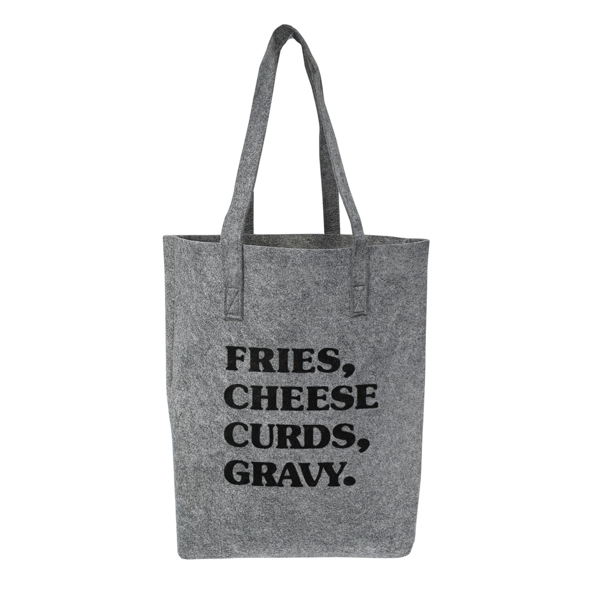 Fries Cheese Curds Gravy Recycled Felt Tote Bag