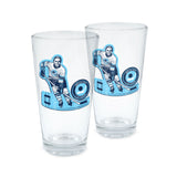 HNIC Vintage Table Hockey Player 16 oz Pint Glass Pair