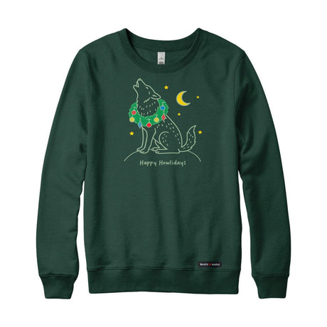 Happy Howlidays Christmas Wolf Crewneck Sweatshirt