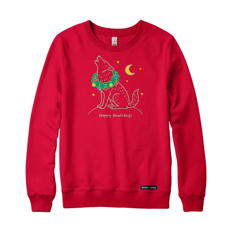 Happy Howlidays Christmas Wolf Crewneck Sweatshirt
