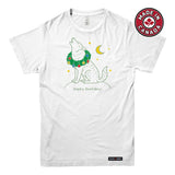 Happy Howlidays Christmas Wolf Mens T-shirt