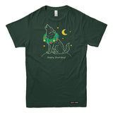 Happy Howlidays Christmas Wolf Mens T-shirt