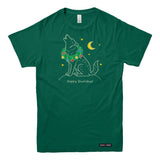 Happy Howlidays Christmas Wolf Mens T-shirt