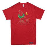Happy Howlidays Christmas Wolf Mens T-shirt