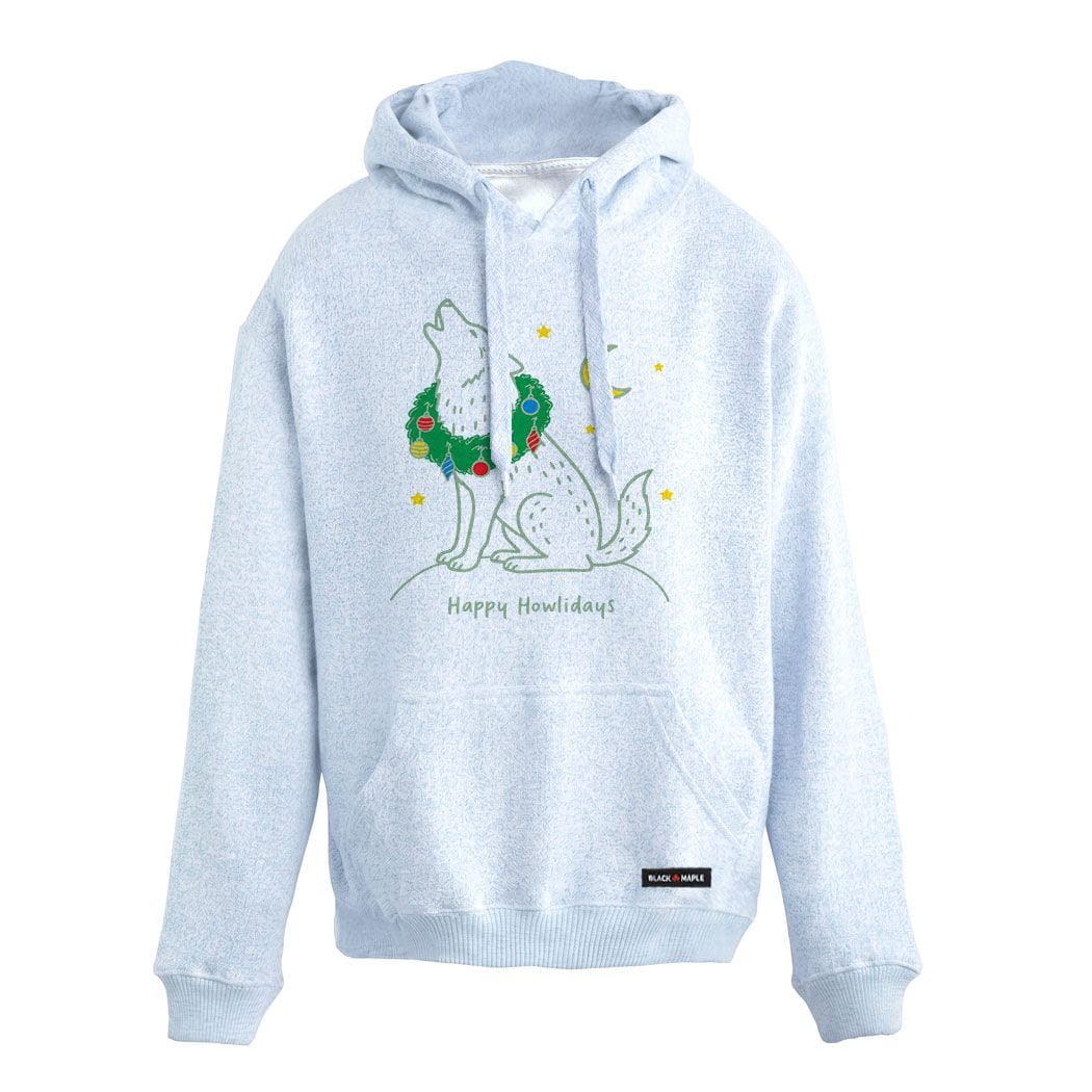 Happy Howlidays Christmas Wolf Nantucket Hoodie