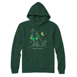 Happy Howlidays Christmas Wolf Hoodie