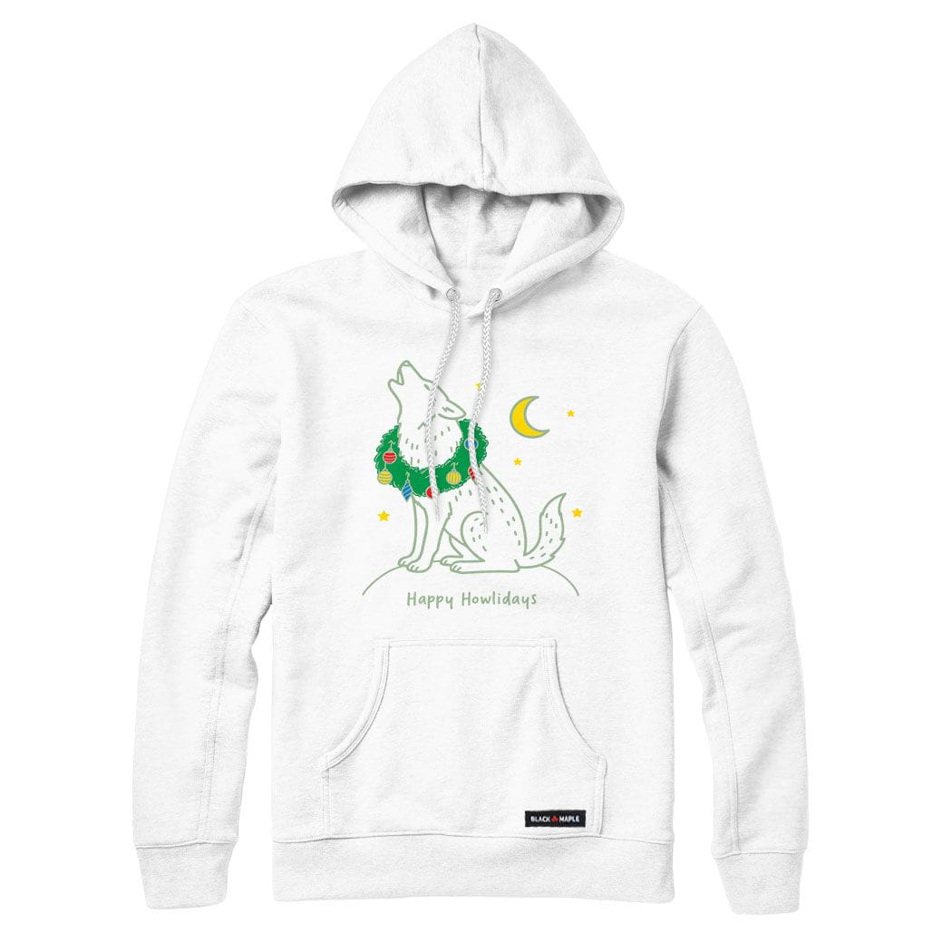 Happy Howlidays Christmas Wolf Hoodie