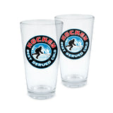 Hockey Best Served Cold 16 oz Pint Glass Pair