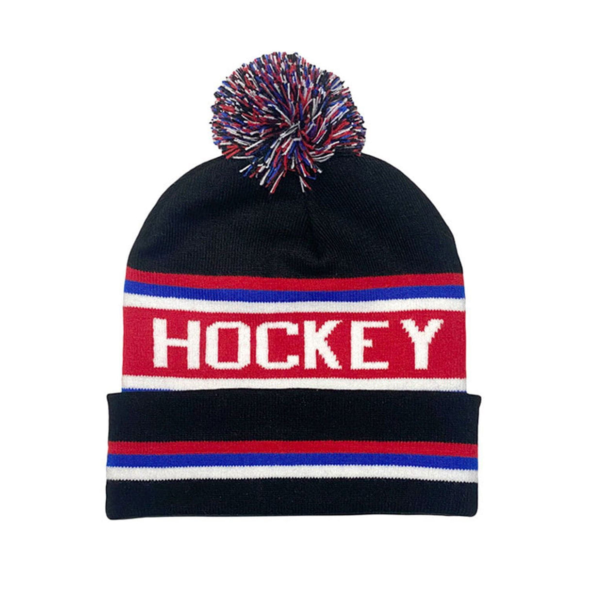 HOCKEY Knitted Cuffed Tuque with Pom Pom