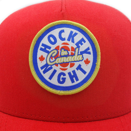 Hockey Night in Canada Red with White Five Panel Trucker Cap