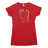 Hockey Puck-er up Christmas Mistletoe Womens T-shirt