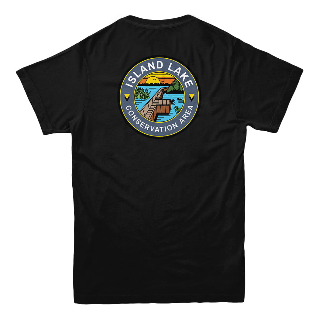Island Lake Conservation Area Front & Back Print T-Shirt | Credit Valley Parks