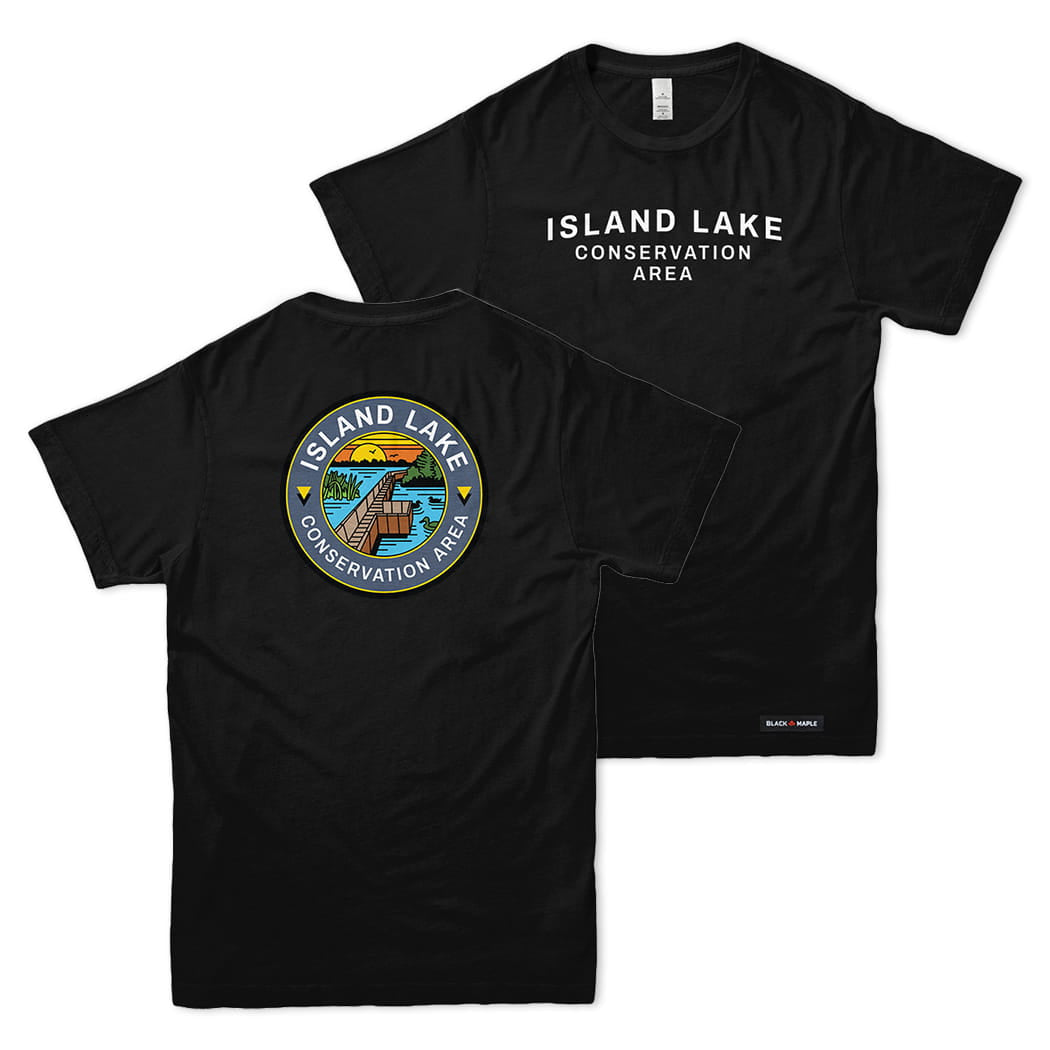 Island Lake Conservation Area Front & Back Print T-Shirt | Credit Valley Parks