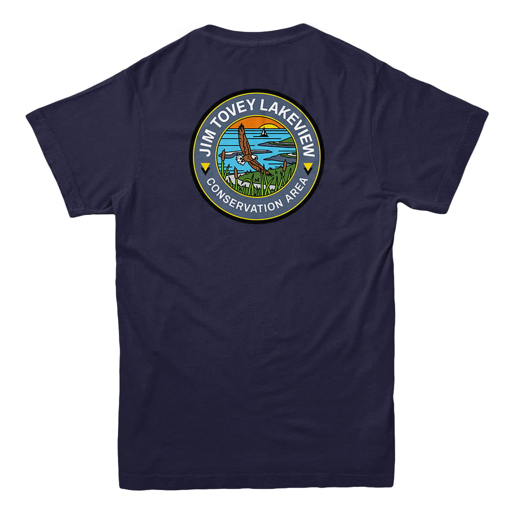 Jim Tovey Lakeview Conservation Area Front & Back Print T-Shirt | Credit Valley Parks