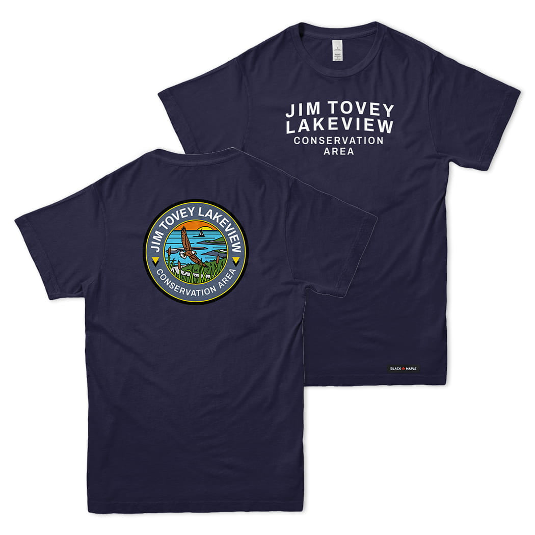 Jim Tovey Lakeview Conservation Area Front & Back Print T-Shirt | Credit Valley Parks