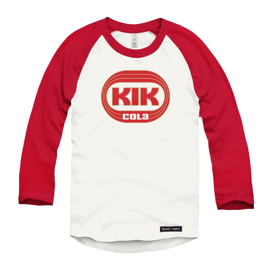 Kik Cola Retro Logo Raglan Baseball Shirt