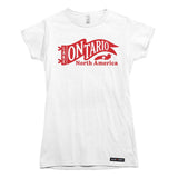 Lake Ontario North America Flag Womens T-shirt