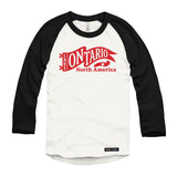 Lake Ontario North America Flag Raglan Baseball Shirt