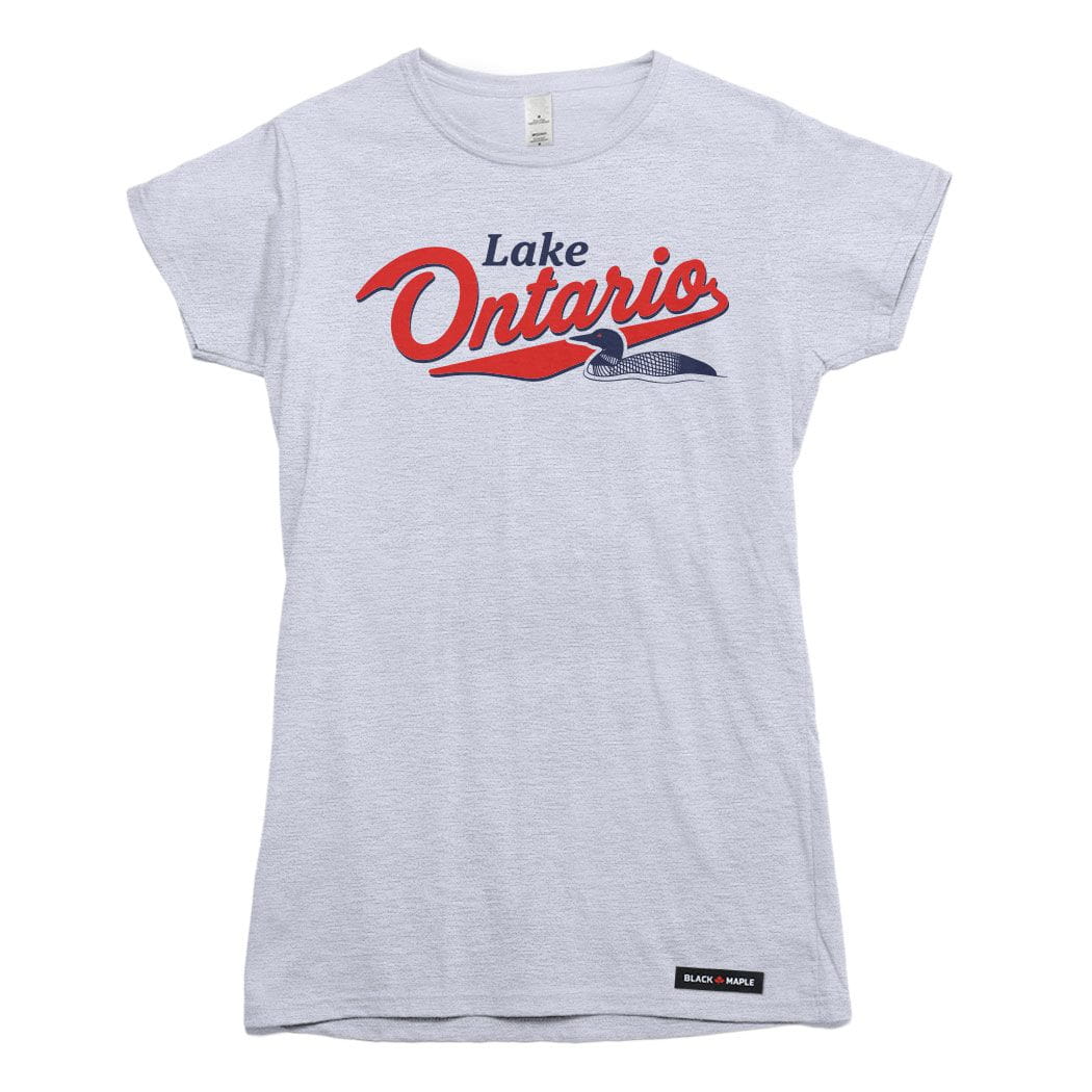 Lake Ontario Retro Loon Womens T-shirt