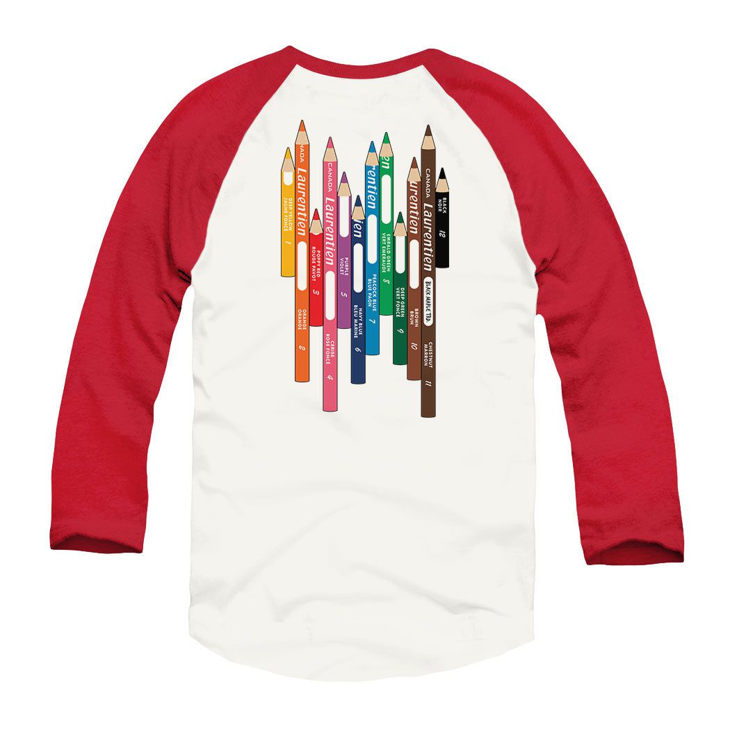 Laurentien Coloured Pencils Raglan Baseball Shirt