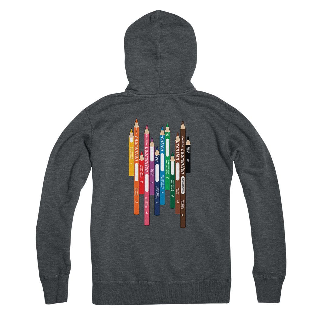 Laurentien Coloured Pencils Zip Hoodie