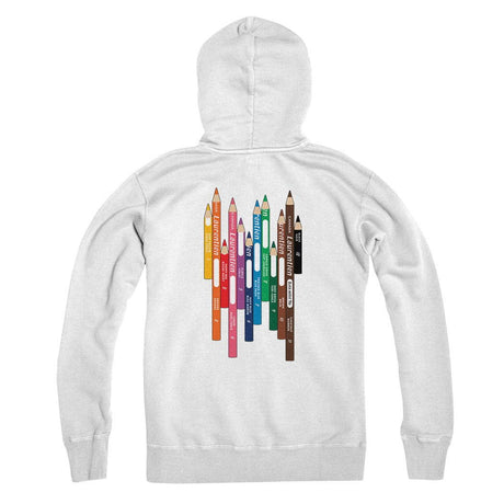 Laurentien Coloured Pencils Zip Hoodie