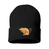 Lucky Beaver Patch Cuff Knit Tuque