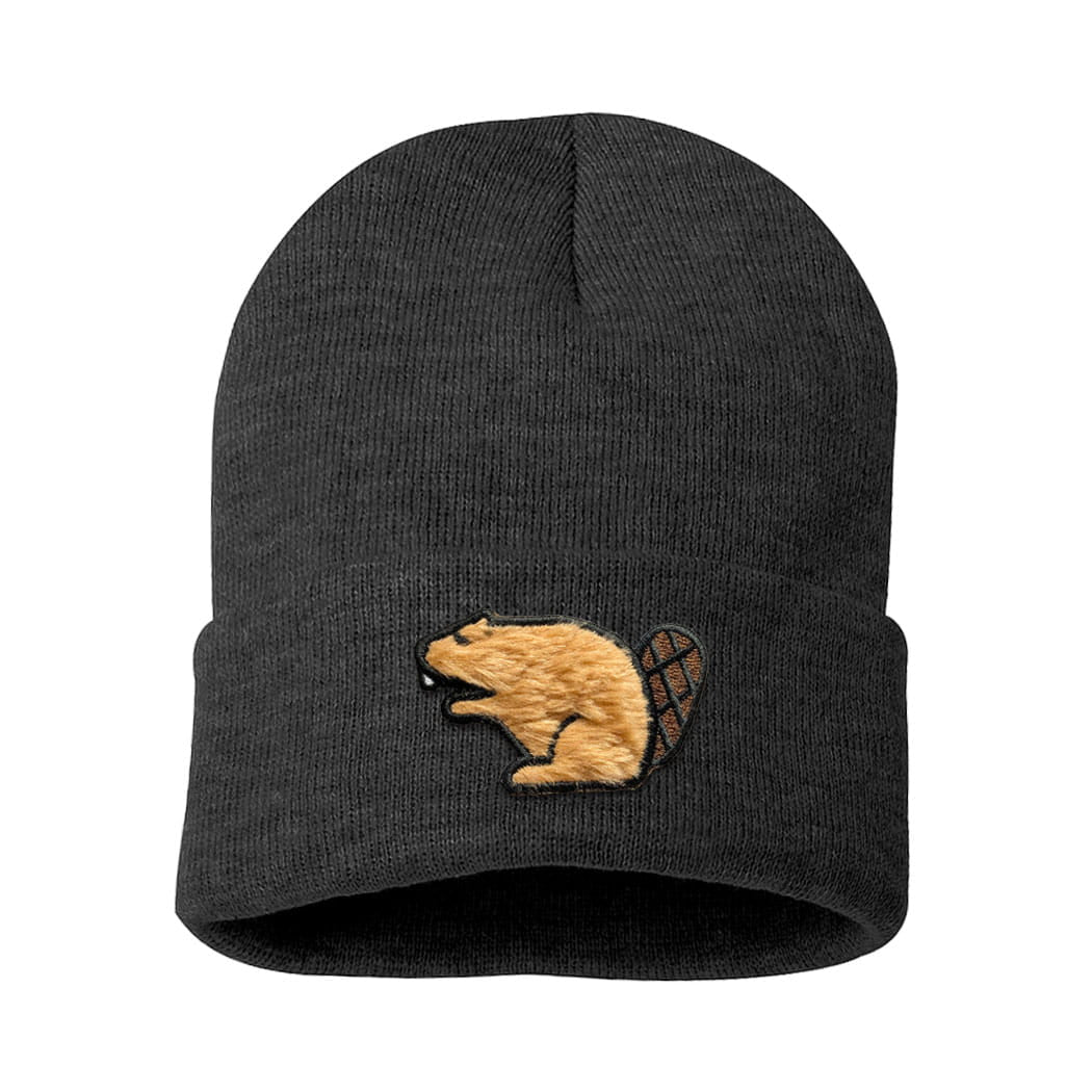 Lucky Beaver Patch Cuff Knit Tuque