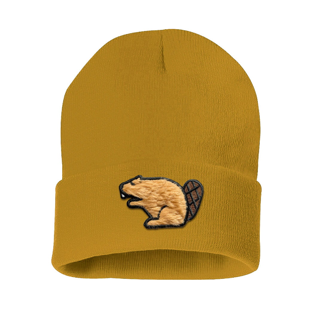 Lucky Beaver Patch Cuff Knit Tuque