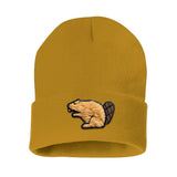 Lucky Beaver Patch Cuff Knit Tuque
