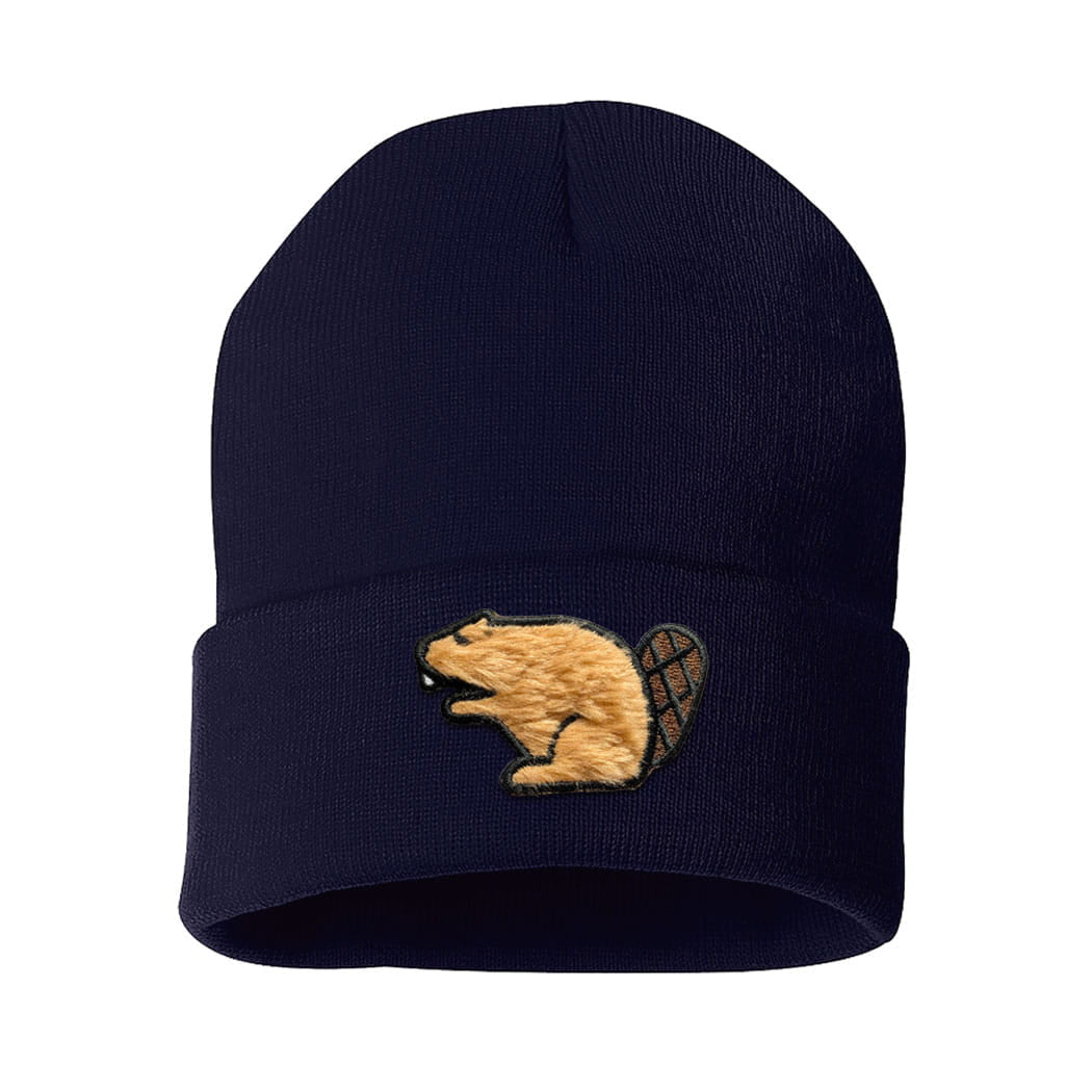 Lucky Beaver Patch Cuff Knit Tuque