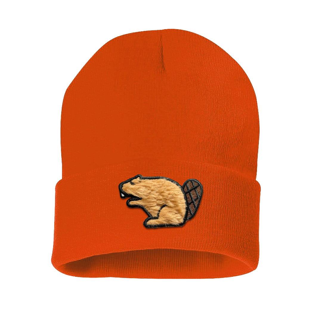 Lucky Beaver Patch Cuff Knit Tuque