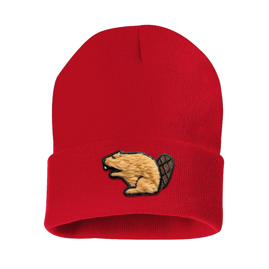 Lucky Beaver Patch Cuff Knit Tuque