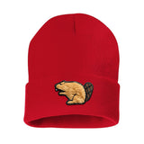 Lucky Beaver Patch Cuff Knit Tuque