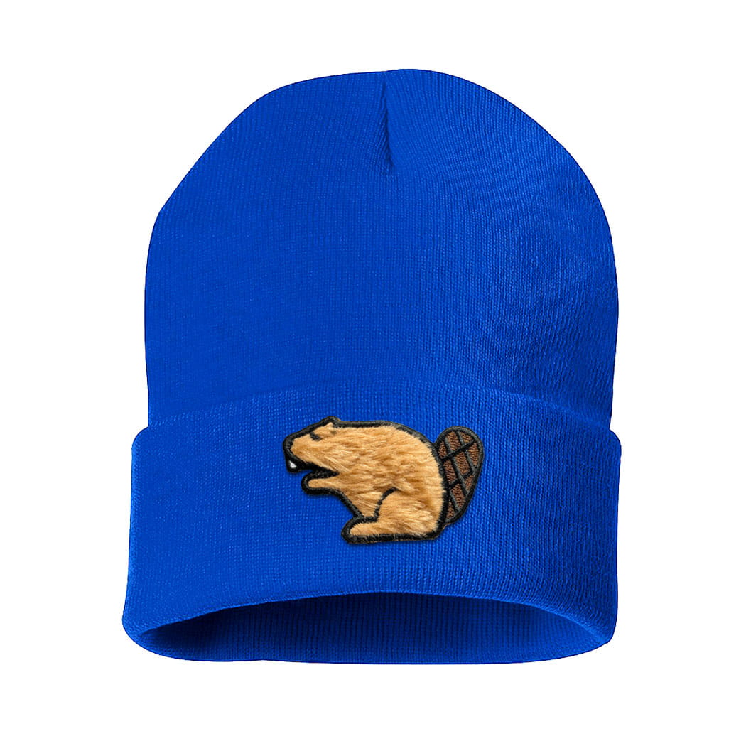 Lucky Beaver Patch Cuff Knit Tuque