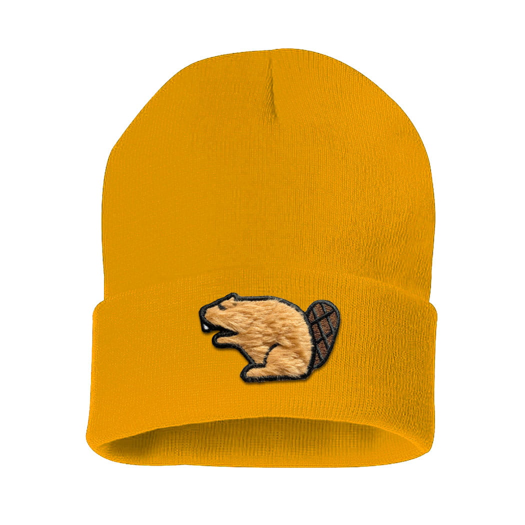Lucky Beaver Patch Cuff Knit Tuque