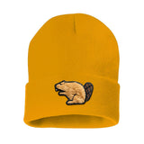Lucky Beaver Patch Cuff Knit Tuque