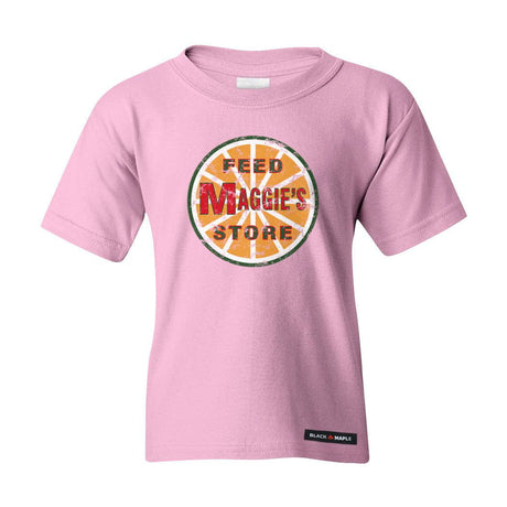 Maggies Feed Store Distressed Logo Heartland Kids T-shirt