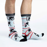 Men's Game Day Black & White Hockey Socks