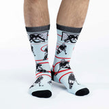 Men's Game Day Black & White Hockey Socks