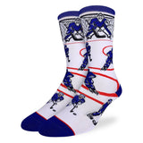Men's Game Day Blue & White Hockey Socks