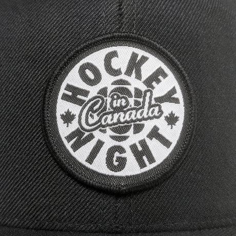 Hockey Night in Canada Black Logo Flat Brim Snapback Cap