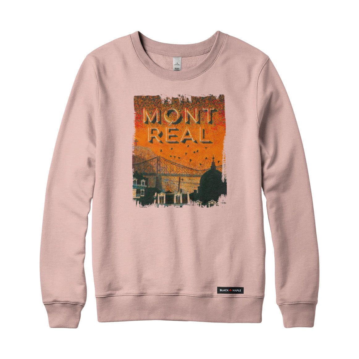 Montreal Bridge and Mountain Crewneck Sweatshirt